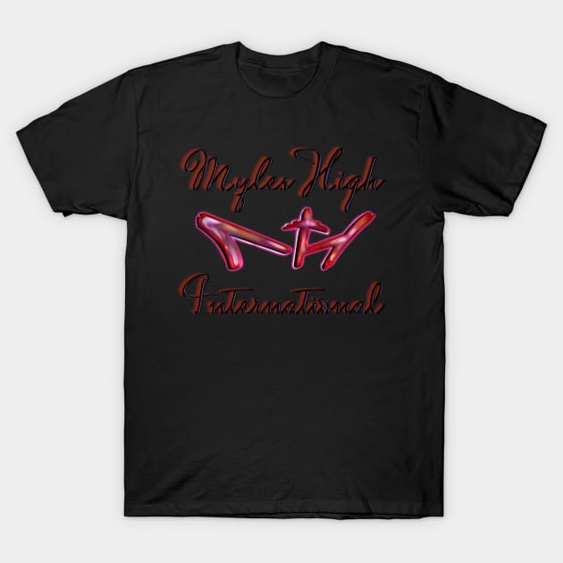 MYLES HIGH INT. RED LOGO T-Shirt by mylehighinternational